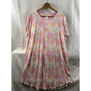 FLORA NIKROOZ Womens M 8-10 Sleep Shirt Nightgown Stretch Floral Pajama NWOT